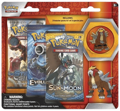 Legendary Beasts Collector Pin 3 Pack Blister (Entei)