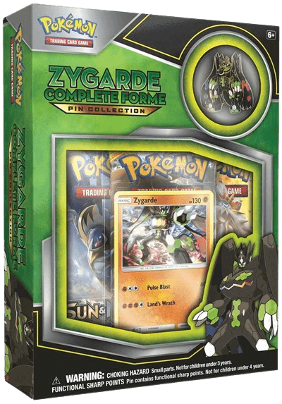 Sun & Moon Zygarde Complete Forme Pin Collection