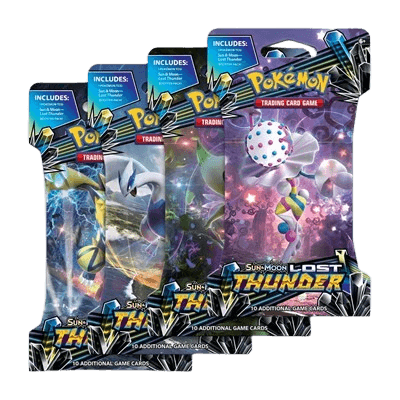 Lost Thunder Sleeved Booster Pack Art Bundle (Set of 4)