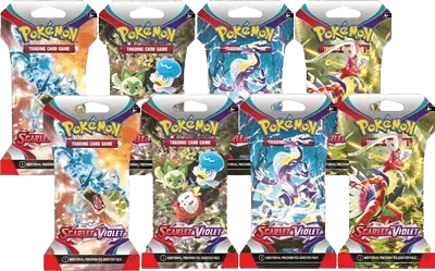 Scarlet & Violet Sleeved Booster Pack Bundle (Set of 8)