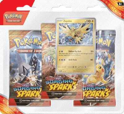 Surging Sparks 3-Pack Blisters - Zapdos