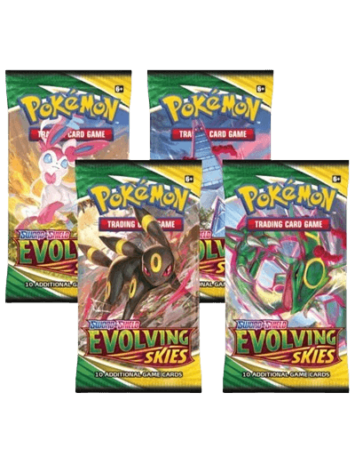 Evolving Skies Booster Pack Art Bundle (Set of 4)