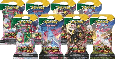 Evolving Skies Sleeved Booster Pack Bundle (Pack of 8)